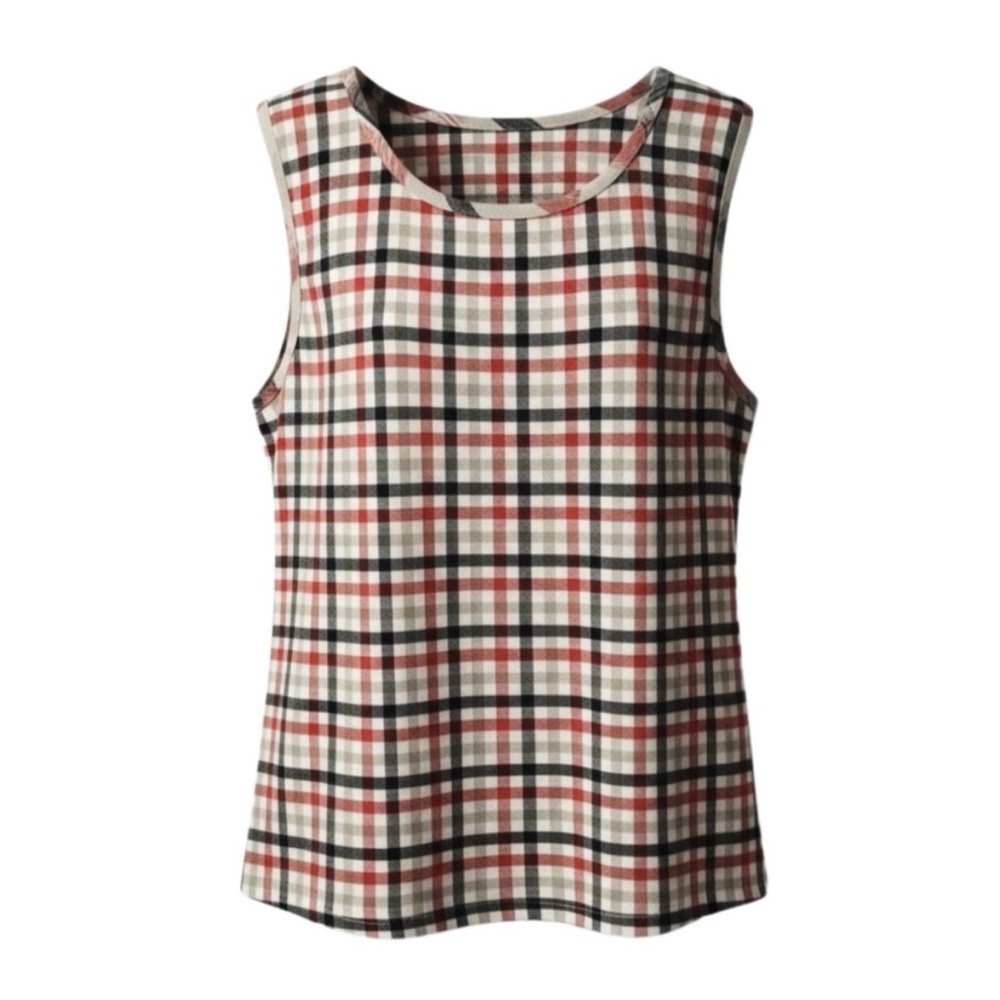 Plaid Sleeveless Top